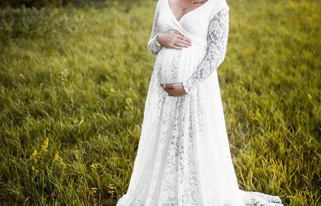 Babybauch Shooting Abendsonne