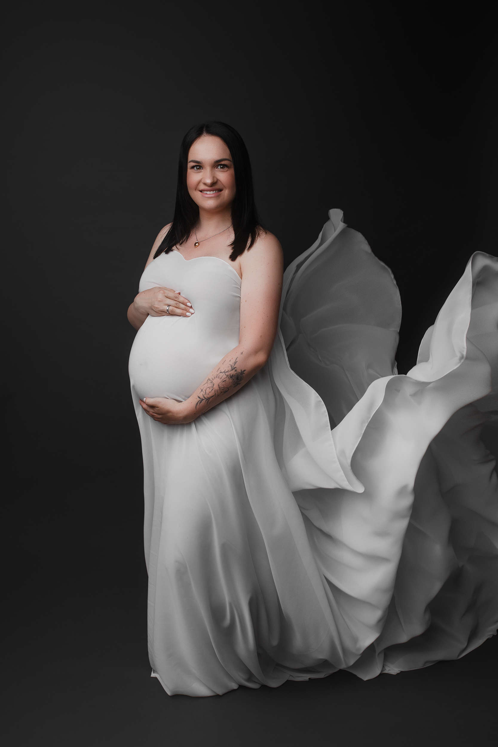 babybauch shooting mit tuch heilbronn ludwigsburg - Großraum Stuttgart