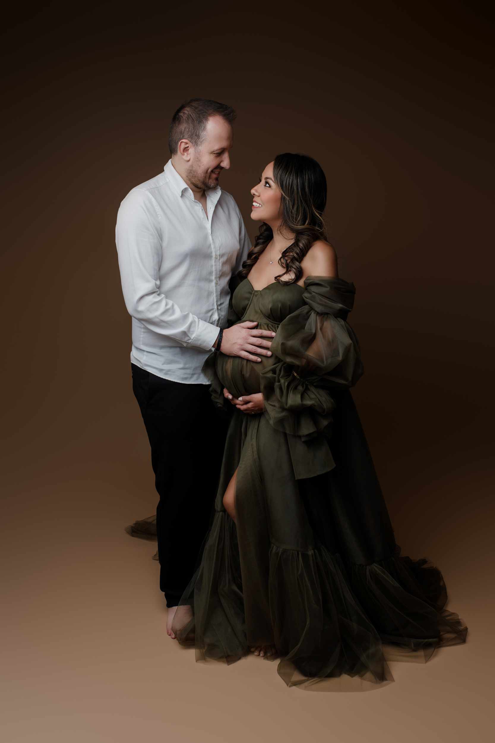 Babybauch shooting ludwigsburg heilbronn grünes kleid